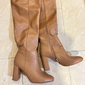 Billini Tan Knee-High Faux Leather Boots